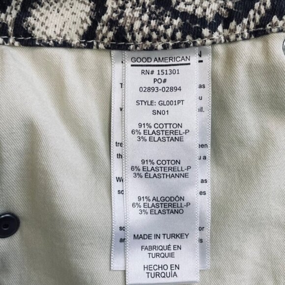 GOOD AMERICAN Good Legs Snakeskin High Waist Skinny Jeans - Size 6/28 - Picture 8 of 9